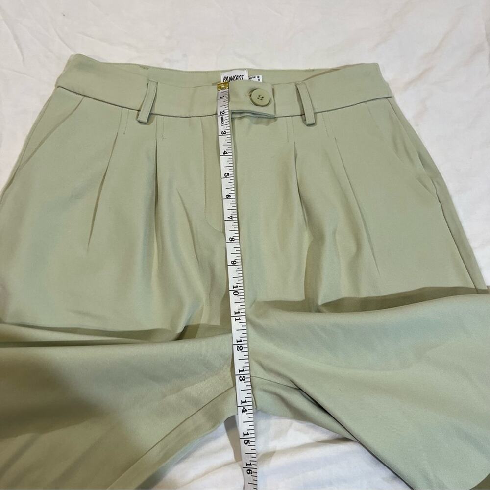 Princess Polly Huxley High Waist Wide Leg Pant size 8 Light Green - Picture 8 of 15